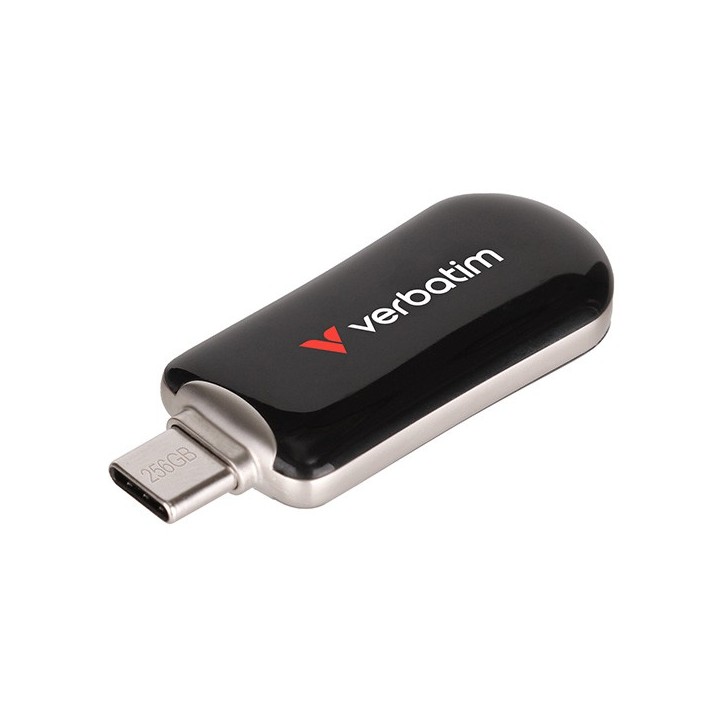 VERBATIM USB FLASH DISK, USB C, 256GB, PLECTRA, CZARNY, 30226, USB C