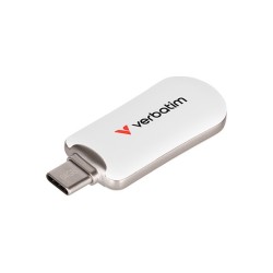 VERBATIM USB FLASH DISK, USB C, 64GB, PLECTRA, BIAŁY, 30228, USB C