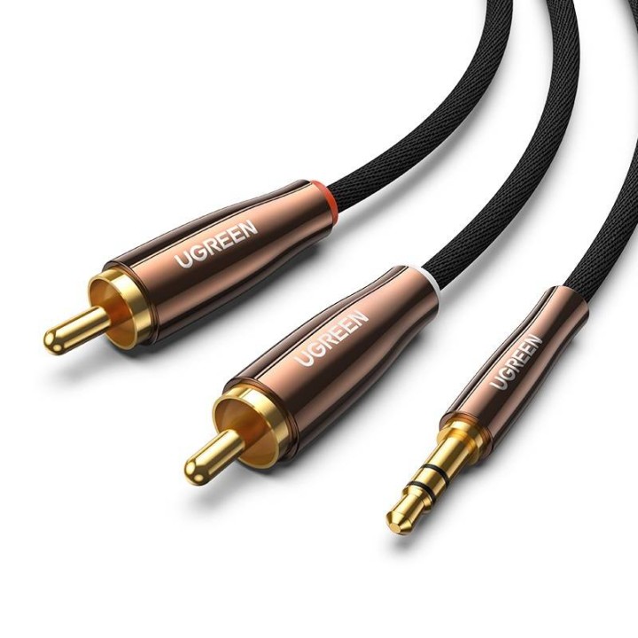 Kabel UGREEN AV170 jack 3.5mm-2x RCA 1m (czarny)
