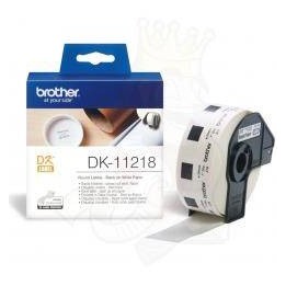 TASIEMKA ORYGINALNA CZARNY/BIAŁE BROTHER DK11218 24MM