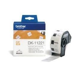 TASIEMKA ORYGINALNA CZARNY/BIAŁE BROTHER DK11221 23MM X 23 M