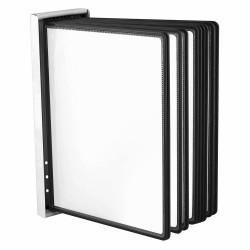 SYSTEM PREZENTACYJNY NAŚCIENNY Z 10 PANELAMI A4 LEVIATAN CZARNY