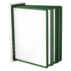 SYSTEM PREZENTACYJNY NAŚCIENNY Z 10 PANELAMI A4 LEVIATAN ZIELONY