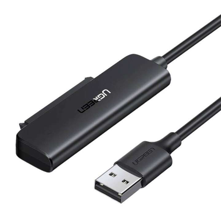 Adapter UGREEN CM321 USB-A-SATA 2.5" 50cm (czarny)