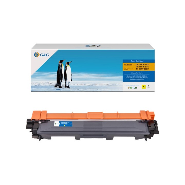 G&G KOMPATYBILNY TONER Z BROTHER TN241Y, NT-PB221Y, YELLOW, 1400S