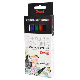CIENKOPIS PENTEL POINTLINER S40-ST4PL 4 KOLORY 0.4 MM 4 SZT.