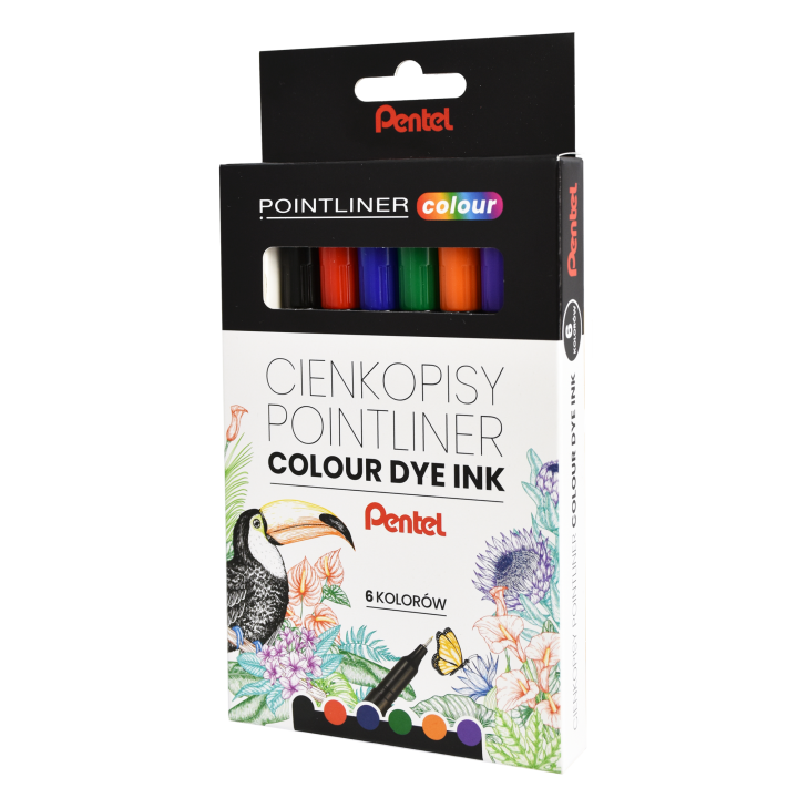 CIENKOPIS PENTEL POINTLINER S40-ST6PL 6 KOLORÓW 0.4 MM 6 SZT.
