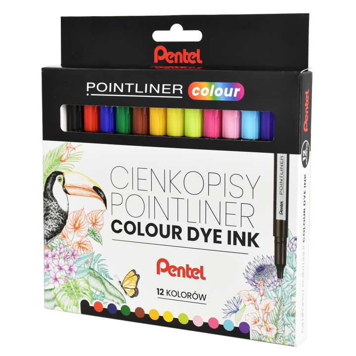 CIENKOPIS PENTEL POINTLINER S40-ST12PL 12 KOLORÓW 0.4 MM 12 SZT.