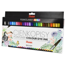CIENKOPIS PENTEL POINTLINER S40-ST24PL 24 KOLORY 0.4 MM 24 SZT.
