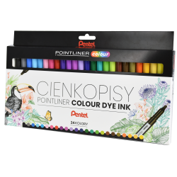 CIENKOPIS PENTEL POINTLINER S40-ST24PL 24 KOLORY 0.4 MM 24 SZT.