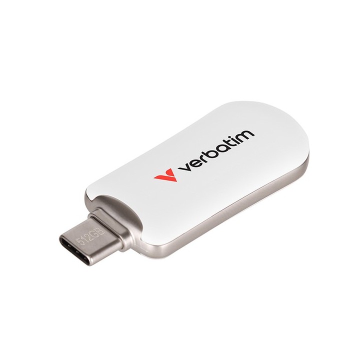VERBATIM USB FLASH DISK, USB C, 512GB, PLECTRA, BIAŁY, 30231, USB C