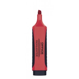 ZAKREŚLACZ OFFICE PRODUCTS Z GUMOWYM UCHWYTEM CZERWONY 2-5MM