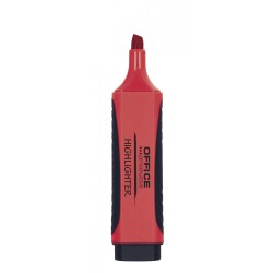 ZAKREŚLACZ OFFICE PRODUCTS Z GUMOWYM UCHWYTEM CZERWONY 2-5MM