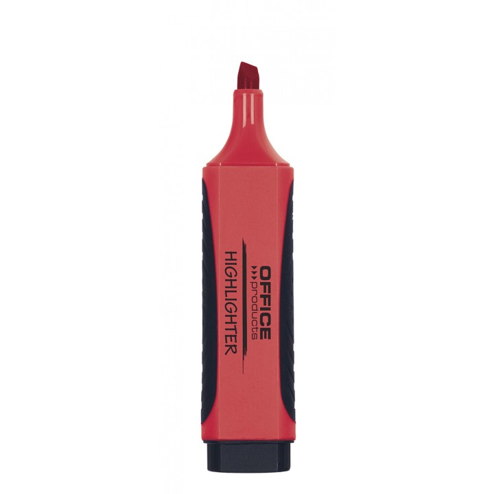 ZAKREŚLACZ OFFICE PRODUCTS Z GUMOWYM UCHWYTEM CZERWONY 2-5MM