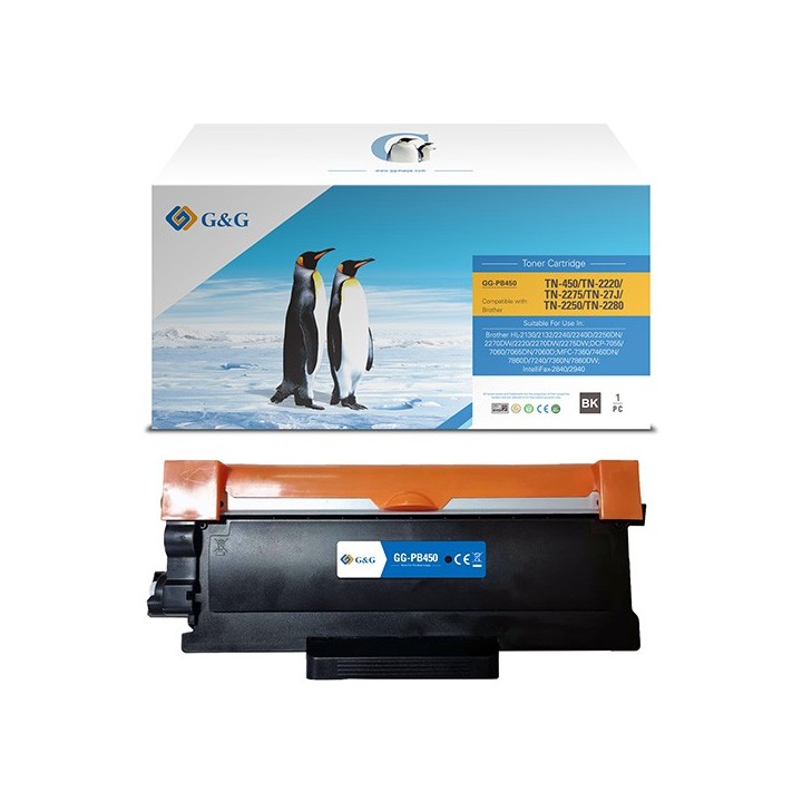 G&G KOMPATYBILNY TONER Z BROTHER TN2220, TN2010, NT-PB450(TN2220/TN2010), BLACK, 2600S