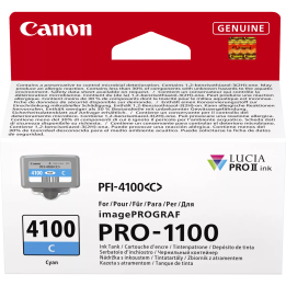 CANON ORYGINALNY INK / TUSZ PFI-4100 C, 6778C001, CYAN, 80ML