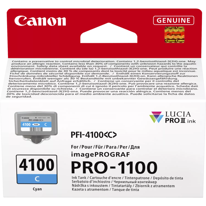 CANON ORYGINALNY INK / TUSZ PFI-4100 C, 6778C001, CYAN, 80ML