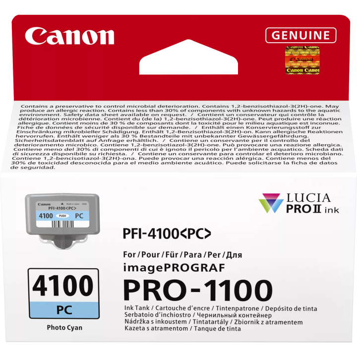 CANON ORYGINALNY INK / TUSZ PFI-4100 PC, 6781C001, PHOTO CYAN, 80ML