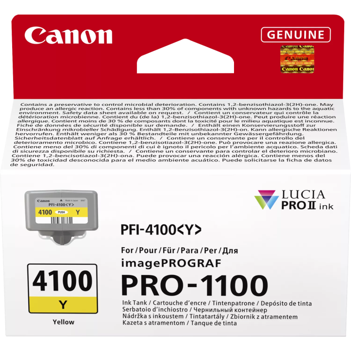 CANON ORYGINALNY INK / TUSZ PFI-4100 Y, 6780C001, YELLOW, 80ML