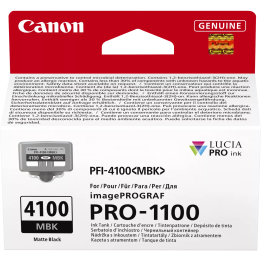 CANON ORYGINALNY INK / TUSZ PFI-4100 MBK, 6776C001, CZARNY MAT, 80ML
