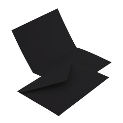 KOPERTA C6 NK EMERSON CZARNY 114X162/105X148 KOPERTA:130G, KARTECZKA:210G 25 SZT.