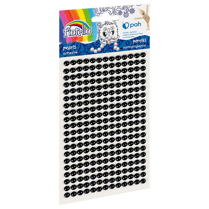 PEREŁKI SAMOPRZYLEPNE FIORELLO GR-PS162-10 170-2576 CZARNE