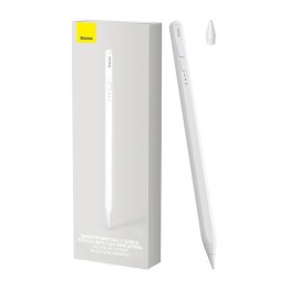 Rysik aktywny BASEUS Stylus ze wskaźnikiem baterii (biały)
