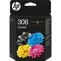 HP ORYGINALNY INK / TUSZ 6L6S6UE, HP 308, BLACK/COLOR, 160/120S, 2-PACK