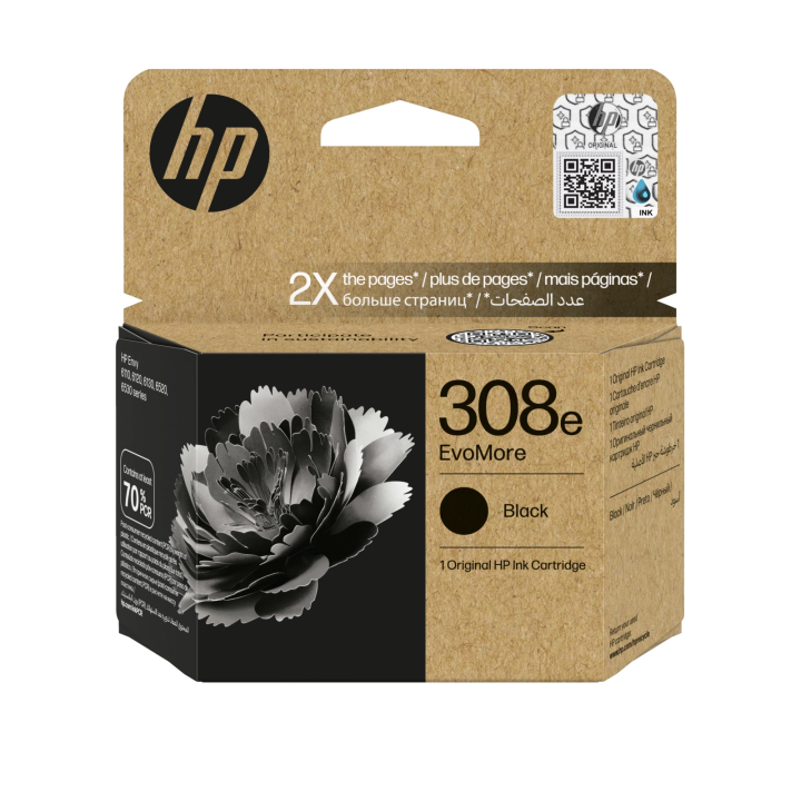 HP ORYGINALNY INK EVOMORE 7FP22UE, HP 308E, BLACK, 320S