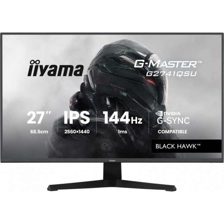 IIYAMA MONITOR 27 CALI G2741QSU-B1 IPS,QHD,144HZ,1MS,2XUSB ADAPTIVE G-SYNC,HDMI,DP,350CD,