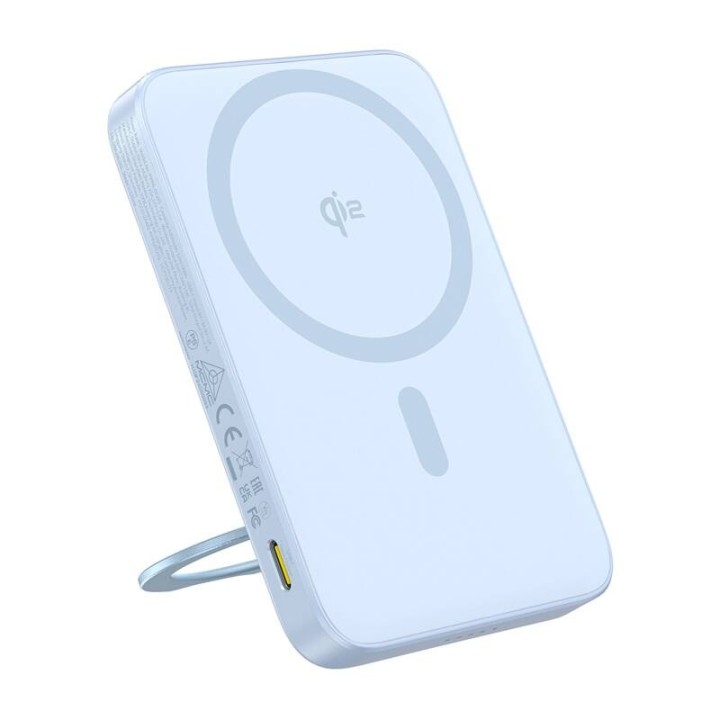 Powerbank BASEUS PicoGo Qi2 5000mAh 20W ze stojakiem (niebieski)