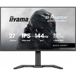 IIYAMA MONITOR 27 CALI GB2741QSU-B1 IPS,QHD,144HZ,1MS,2XUSB, ADAPTIVE G-SYNC,HDMI,DP,350CD, HAS (150) PIVOT
