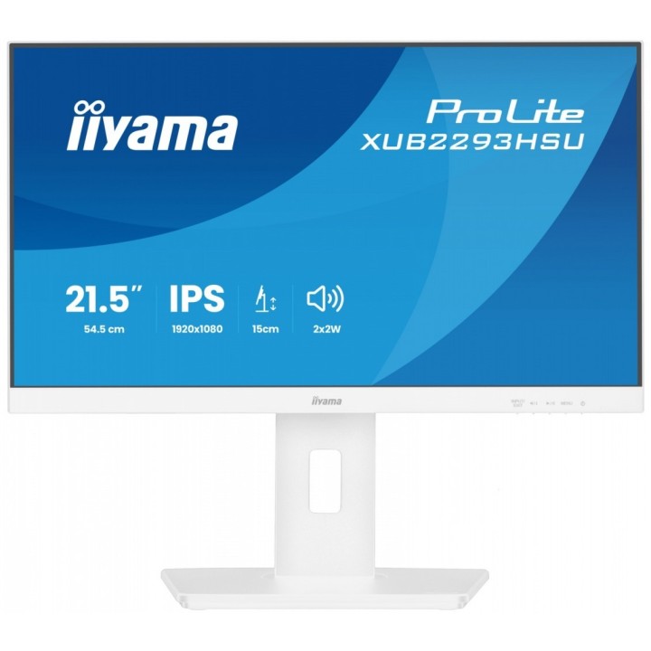 IIYAMA MONITOR 22 CALE XUB2293HSU-W7 IPS, 100HZ, PIVOT, HAS(150MM), 300CD, BIAŁY