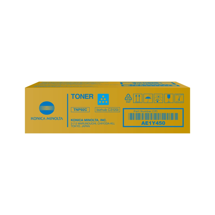 TONER ORYGINALNY KONICA MINOLTA TNP-92C AE1Y450 CYAN 4000 STRON
