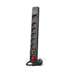 LISTWA ZASILAJĄCA 6 GNIAZD 3 M ACAR S6 USB A+C W2437 CZARNA