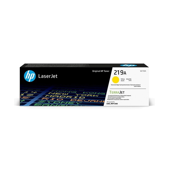 HP TERRAJET ORYGINALNY TONER W2192A, HP 219A, YELLOW, 1200S