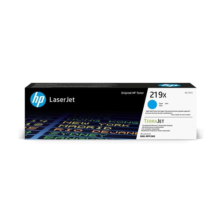 HP TERRAJET ORYGINALNY TONER W2191X, HP 219X, CYAN, 2500S, HIGH CAPACITY