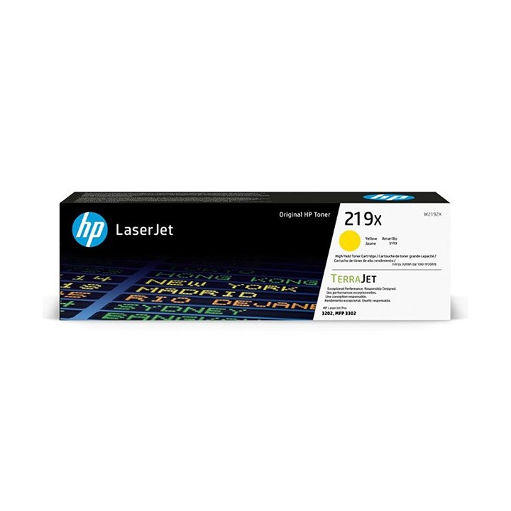 HP TERRAJET ORYGINALNY TONER W2192X, HP 219X, YELLOW, 2500S, HIGH CAPACITY