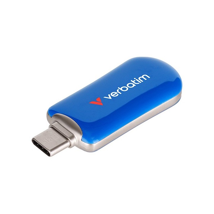VERBATIM USB FLASH DISK, USB C, 512GB, PLECTRA, NIEBIESKI, 30235, USB C