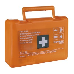 APTECZKA SAMOCHODOWA DONAU SAFETY POMARAŃCZOWA PUDEŁKO Z TWORZYWA