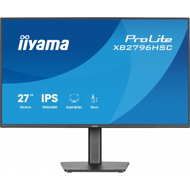 IIYAMA MONITOR 27 CALI XB2796HSC-B1 IPS,FHD,HDMI,USB-C (PD 65W),144HZ, 1XUSB 3.2 , 1XUSB-C, 2X2W, HAS 150/PIVOT/OBRÓT STOPY 360S