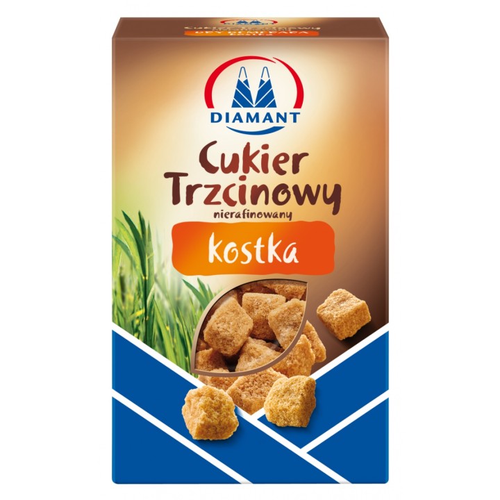 CUKIER TRZCINOWY DIAMANT KOSTKA 0,5KG