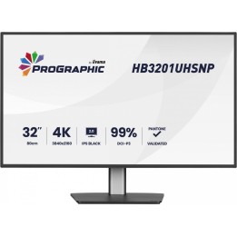 IIYAMA MONITOR 31.5 CALA PROGRAPHIC HB3201UHSNP-B1 4K,IPS BLACK 2.0,450CD,VESA USB-C DOCK(PD:96W),HDMI,DP,DAISY/CHAIN,4XUSB,RJ45