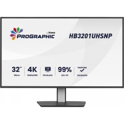 IIYAMA MONITOR 31.5 CALA PROGRAPHIC HB3201UHSNP-B1 4K,IPS BLACK 2.0,450CD,VESA USB-C DOCK(PD:96W),HDMI,DP,DAISY/CHAIN,4XUSB,RJ45