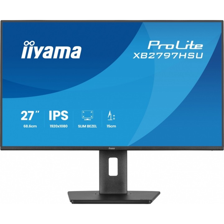 IIYAMA MONITOR PROLITE 27 CALI XB2797HSU-B1 IPS,FHD,HDMI,DP,120HZ,2XUSBV3.2, 2XUSB-C, 350 CD, 2X2W, HAS 150/PIVOT