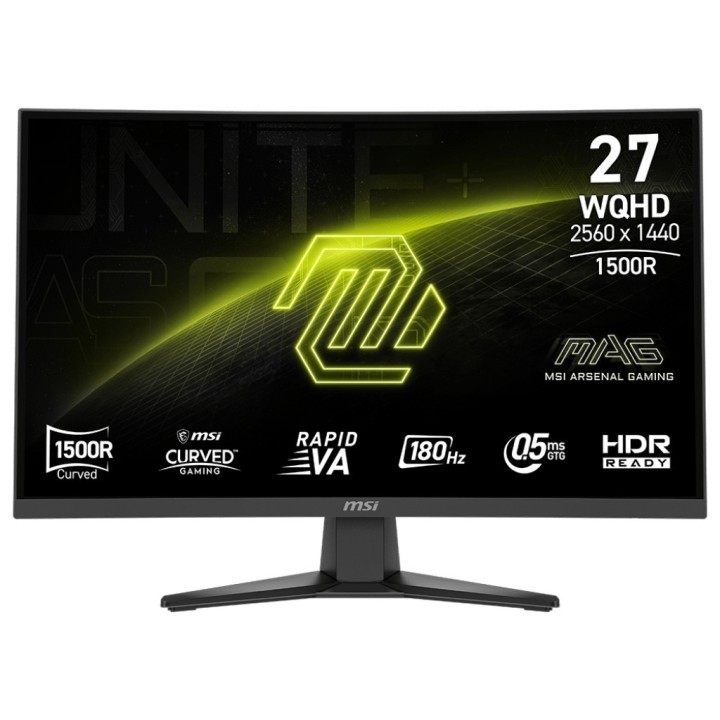 MSI MONITOR MAG 275CQF E18 27 CALI LED/WQHD/LED/CURVED/180HZ/CZARNY