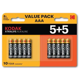 BATERIA ALKALICZNA AAA KODAK XTRALIFE ALKALINE 5+5SZT