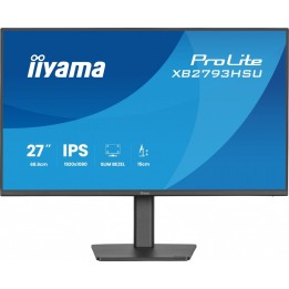 IIYAMA Monitor 27 cali XB2793HSU-B1 IPS, HDMI, DP, 2x2W, 2xUSB, 350cd, 1500:1, HAS 150/PIVOT
