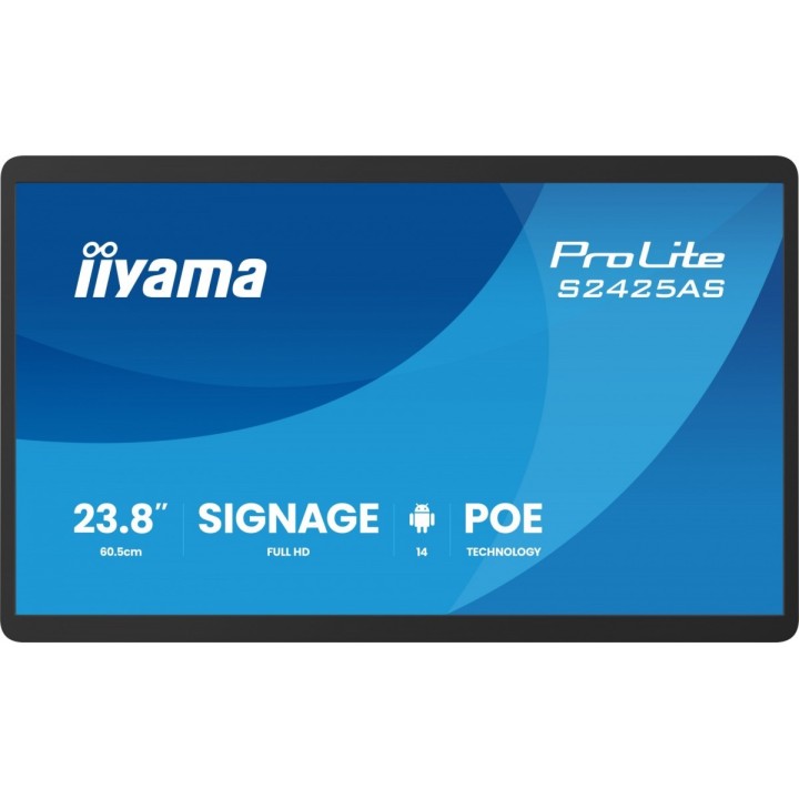 IIYAMA Monitor 23.8 cala ProLite S2425AS-B1 IPS,FHD,A14,24/7,RJ45, iiSignage, WI-FI