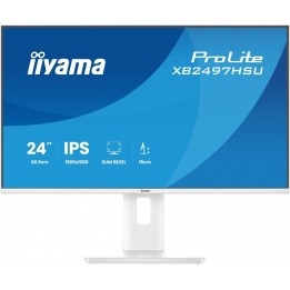 IIYAMA Monitor ProLite 23.8 cala XB2497HSU-W1 IPS,FHD,HDMI,DP,120Hz,350CD,2xUSBv3.2, 2xUSB-C, GW 5lat, HAS 150/PIVOT, BIAŁY